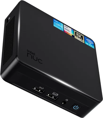 Vista 9 de Intel NUC 13 Pro, NUC13ANHi7 Home & Business Desktop Mini PC Barebone, procesador Core i7-1360P (12 núcleos y 5.0 GHz), gráficos Intel Iris Xe, 16