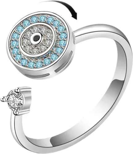 Vista 70 de Anillo de plata de ley 925, minimalista, ajustable, hecho a mano, para mujeres y niñas