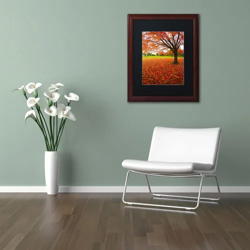 Vista 3 de Autumn Expressions Black Matte Artwork by CATeyes, 16 x 20 pulgadas, marco de madera