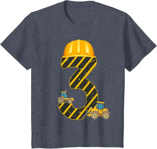 Vista 9 de Camiseta excavadora para niños de 3 años de edad, diseño de excavadora, Negro