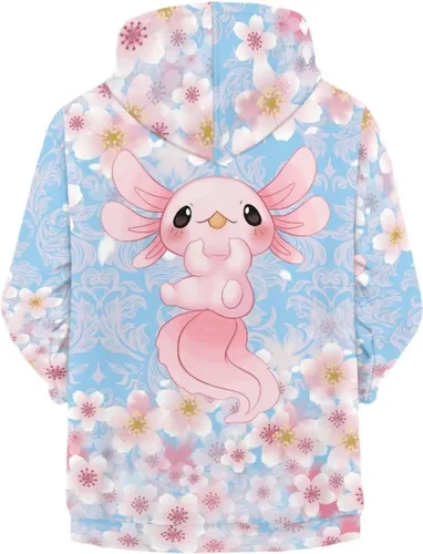 Vista 4 de JEOCODY - Sudadera con capucha y cremallera completa para adolescentes y niñas, de manga larga, talla 6-16