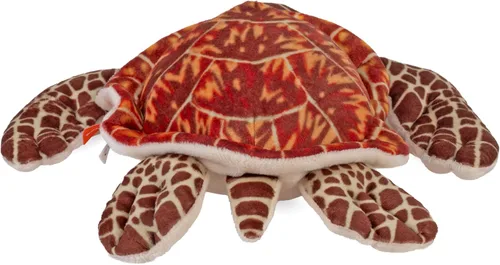 Vista 4 de Wild Republic Peluche de tortuga marina de carey de peluche, juguete de peluche, regalos para niños, Cuddlekins, 12 pulgadas