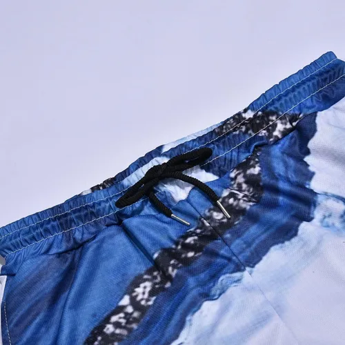 Vista 4 de Conjunto de 2 piezas para hombre, camiseta de retazos con estampado hipster, camiseta y pantalones cortos, traje deportivo para disfraz de niños