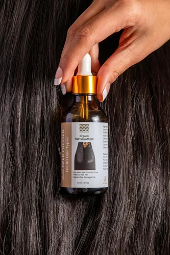 Vista 7 de Aceite orgánico para el crecimiento del cabello, 100 % orgánico prensado en frío, masaje tradicional para el cuero cabelludo y el cabello