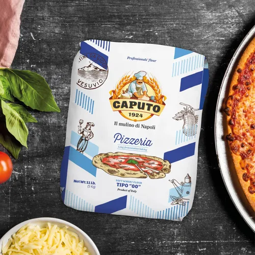 Vista 6 de Antimo Caputo Harina para Pizzería Azul, Bolsa de 11 Libras (5Kg) - Harina Italiana 00 - Trigo suave para masa de pizza - Hace esa pizza napolitana