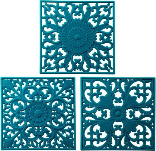 Vista 8 de Salvamanteles para platos calientes, ollas y sartenes, almohadillas calientes cuadradas para cocina, alfombrillas resistentes al calor para encimera