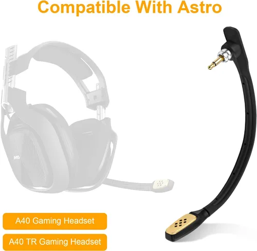 Vista 4 de Accesorios de micrófono A40 compatibles con auriculares Logitech Astra A40 A40TR para juegos, audio de 0.138 in, funciona para PS4, PS5, Xbox One