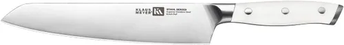 Vista 3 de Klaus Meyer Stahl - Cuchillo de chef de acero alemán exclusivo de alto carbono, 8 pulgadas (blanco)