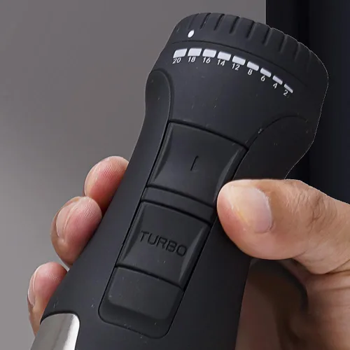 Vista 4 de Batidora eléctrica de inmersión de 1000 W, batidora de mano de 20 velocidades con mango ergonómico, batidora de mano para batidos, alimentos