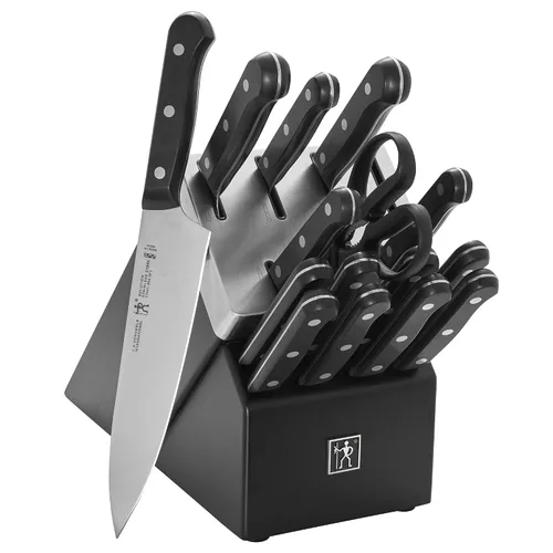 Vista 11 de HENCKELS Solution Razor-Sharp - Juego de 7 cuchillos con bloque de cuchillos, cuchillo de chef, cuchillo de pan, diseño alemán informado por más