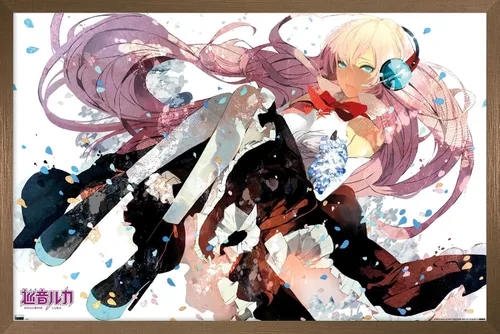 Vista 15 de Trends International Hatsune Miku - Póster de pared de Megurine Luka, 22.4 pulgadas de largo x 14.7 pulgadas, versión enmarcada en madera de granero
