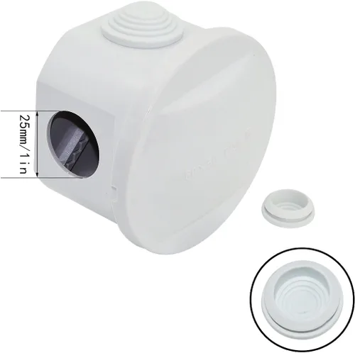 Vista 4 de LeMotech - Caja de derivación universal de plástico ABS resistente al polvo, resistente al agua, IP65, color blanco