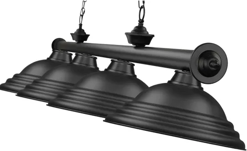 Vista 6 de Z-Lite 2306-4MB-SMB - Colgante de billar Cordon, 4 luces, 240 vatios totales, negro mate