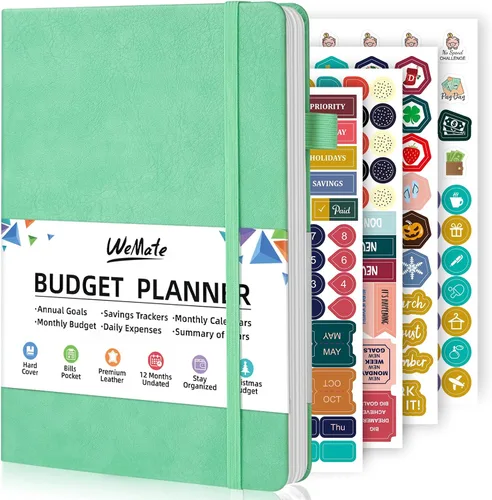 Vista 11 de WEMATE Planificador de presupuesto 2026 – Libro de presupuesto mensual con cuaderno de seguimiento de gastos, organizador de facturas sin fecha