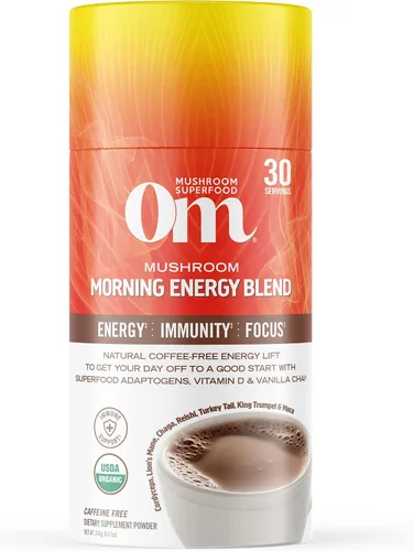 Vista 19 de Om Mushroom Superfood Mezcla de café en polvo de hongos, porción única, 10 unidades, granos arábica orgánicos, melena de león, cordyceps, cola