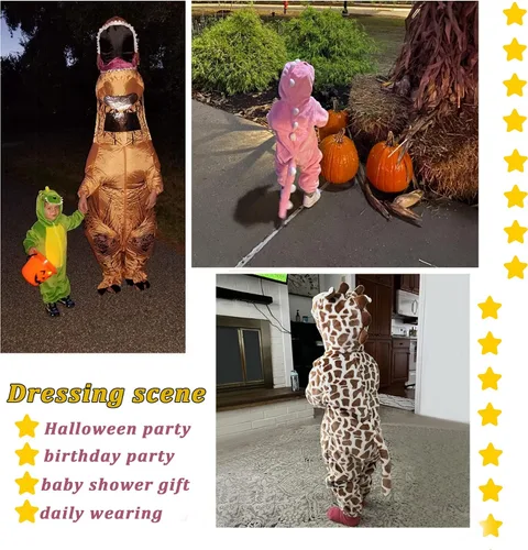 Vista 8 de TONWHAR - Disfraz de Halloween para niños, para cosplay de animales, para la nieve