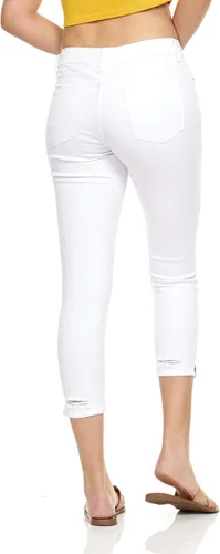 Vista 3 de YDX Smart Jeans - Pantalones de mezclilla con cintura alta, elásticos, rasgados