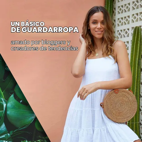 Vista 2 de Novum Crafts Bolso de ratán hecho a mano - Bolso cruzado de mimbre de paja marrón