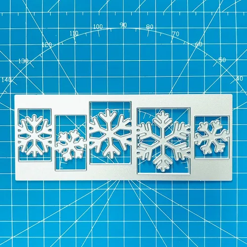 Vista 7 de Troqueles de copos de nieve navideños para hacer tarjetas y álbumes de Plata-292copo de nieve