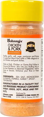 Vista 3 de Johnny's Condimento de pollo y cerdo, 4.75 onzas (paquete de 6) Savory Herb & Spice Blend, Ideal For Chicken, Pork, Roasting, Grilling, Baking &
