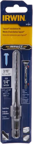 Vista 2 de IRWIN Tools 1870568 Impact Performance Series Instalación de tornillos para hormigón Broca de 3/16 pulgadas x 5 pulgadas para tornillos de 1/4