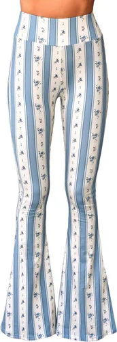 Vista 11 de Daisy Del Sol - Pantalones de yoga cómodos y elásticos de cintura alta, estilo boho de los 70 con parte inferior acampanada Baya