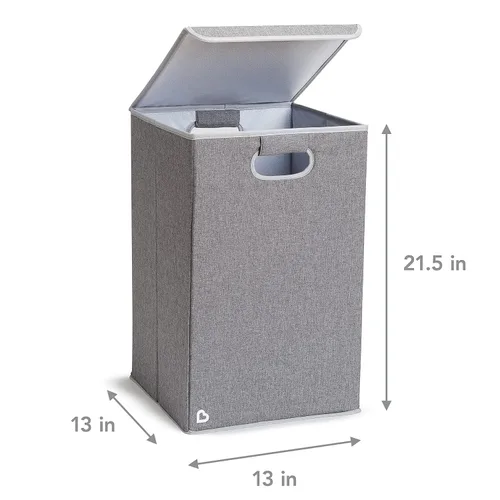 Vista 3 de Munchkin® Hamper™ Organizador de lavandería con tapa, gris
