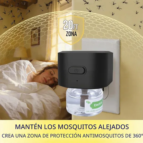 Vista 2 de Repelente de mosquitos para interiores y hogar, enchufe eléctrico, repelente de mosquitos para uso en interiores, repelente de mosquitos