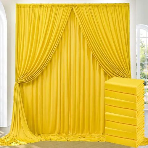Vista 35 de Cortinas de fondo negras negras sin arrugas para fiestas, cortinas de tela gruesa para telón de fondo de fotos para cumpleaños, bodas, baby shower