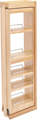 Vista 16 de Rev-A-Shelf Organizador de pared extraíble para armario de cocina, organizador de despensa deslizante con cierre suave en varios tamaños, madera