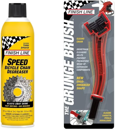 Vista 11 de Finish Line Speed Bike Desengrasante Cadenas de bicicleta Engranajes Frenos de disco 18 fl oz