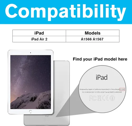Vista 2 de ProCase Funda Inteligente para iPad Air 2 2014, Funda Protectora con Soporte Ultra Delgada y Ligera con Tapa Trasera Translúcida Esmerilada
