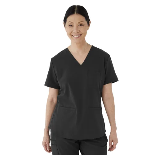 Vista 9 de Medline Lexington AVE - Camiseta médica para mujer, color morado real, talla M, cada una Negro