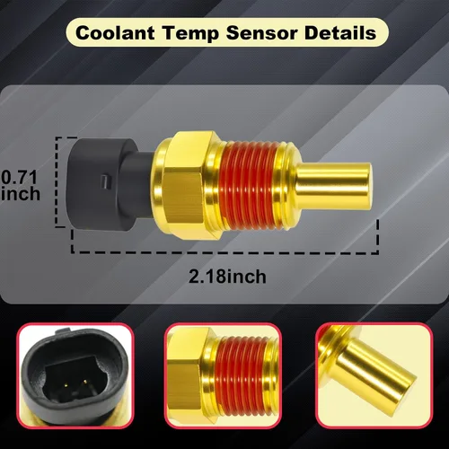 Vista 7 de Sensor de temperatura del refrigerante del motor 213-928, TS10075 15326386 5S1018 Sensor de temperatura del refrigerante, compatible con Chevy GMC