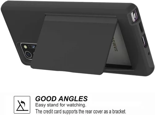 Vista 2 de Asuwish Funda compatible con Samsung Galaxy Note 20 Ultra y protector de pantalla de vidrio templado, soporte para tarjeta celular, fundas