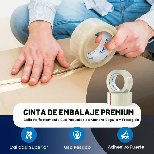 Vista 5 de Lifetime Supplies 36 Rollos [Actualizado] Cinta de Embalaje Premium Transparente, 65 Yardas, 2.2 mil, Cinta de Embalaje Resistente para Envíos