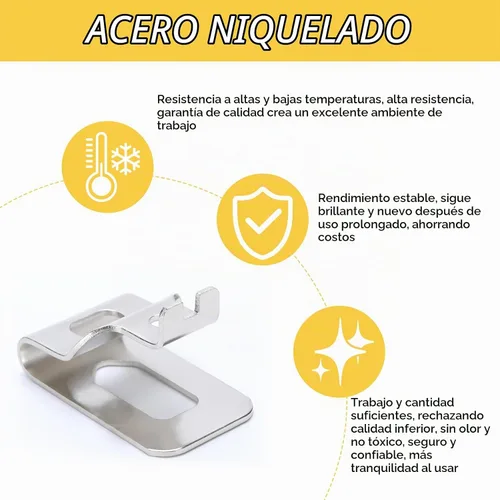 Vista 5 de Juego de 4 clips para cinturón Dewalt 304 para herramientas de taladro de acero inoxidable 304, clips Dewalt, con tornillos para Dewalt N268241