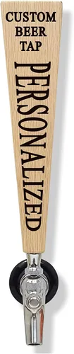 Vista 9 de Mango de grifo de cerveza personalizado Forma cónica de madera maciza numerada (numerada corta)