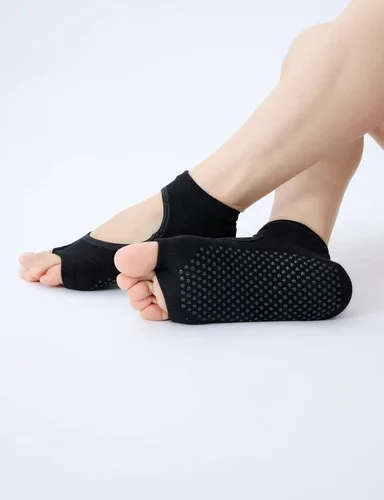 Vista 4 de LEMON GIRL 23 pares de calcetines de yoga antideslizantes para mujer, calcetines de pilates sin dedos, ideales para yoga, pilates, EE. UU. 5-9.5