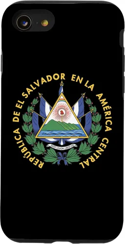 Vista 18 de Funda para iPhone 13 Pro Max con emblema nacional de escudo de armas de El Salvador