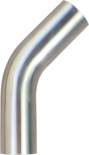 Vista 7 de 1" (25mm) OD 45 Grados Tubo de Codo de Aluminio, Tubo Intercooler, Tubo de Toma de Aire, Radio 1.5D, Tubo de Aleación de Aluminio, Alto Pulido