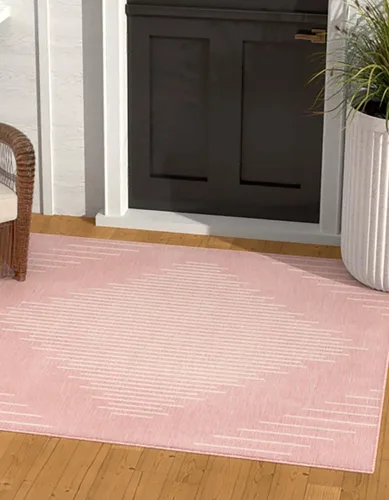 Vista 32 de Unique Loom Outdoor Modern Collection - Alfombra rectangular de 2 x 3 pies 1 pulgada, color azul y marfil