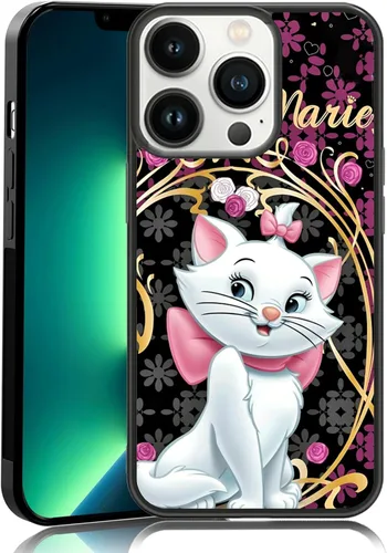 Vista 27 de Elegante funda de teléfono con diseño de gato Marie compatible con iPhone 11, funda de encaje dorado para iPhone, a prueba de golpes, rosa fucsia