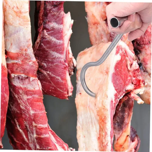 Vista 3 de 2 ganchos de carne en forma de t ganchos de acero inoxidable para mataderos carnicerías