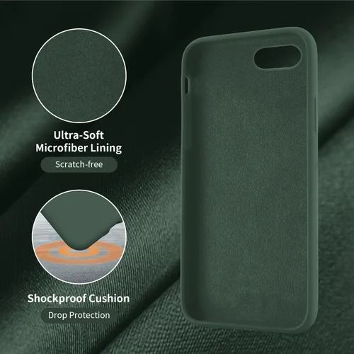 Vista 5 de Cordking Funda diseñada para iPhone SE 2022/2020, diseñada para iPhone 7 y 8, funda ultradelgada de silicona a prueba de golpes