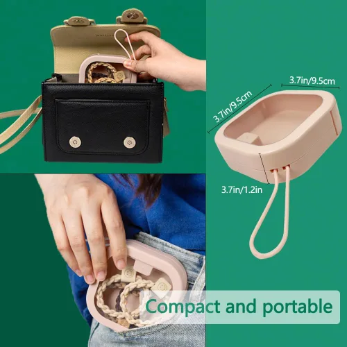 Vista 3 de Organizador de cintas para el cabello, caja pequeña de viaje, 5 piezas para niñas, organizador de alfileres para el cabello, soporte de viaje