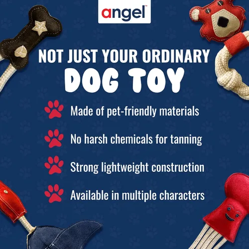 Vista 6 de Juguete de cuerda de hueso para perros, perfecto para perros XS - SM Juguetes duraderos para perros Estimulación interactiva y mental Hecho a