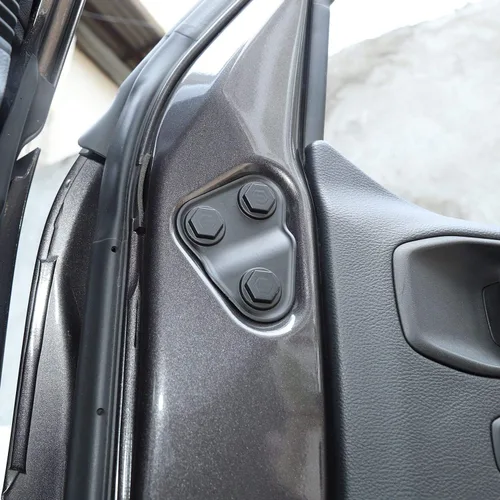 Vista 6 de 2 piezas de cubierta protectora de tornillo de puerta para Jeep Wrangler JL JLU 2018-2021, para Jeep Gladiator JT 2020-2021 (negro)