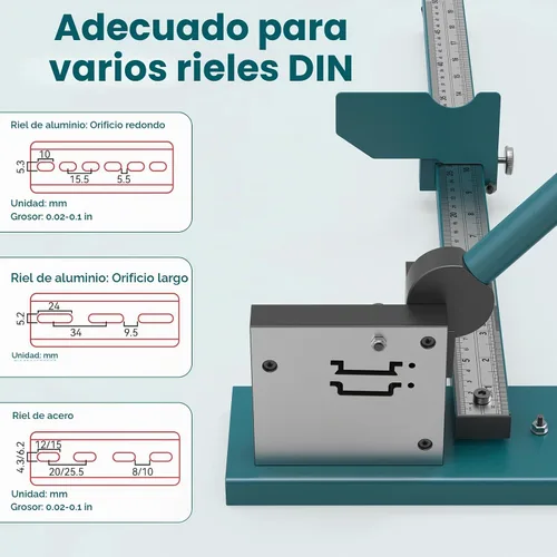 Vista 4 de BreeRainz - Cortador de riel DIN con doble ranura