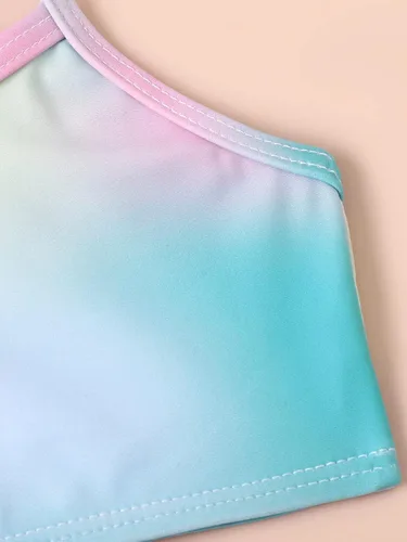 Vista 3 de SHENHE Traje de baño de 3 piezas para niña con bonito teñido anudado con kimono
